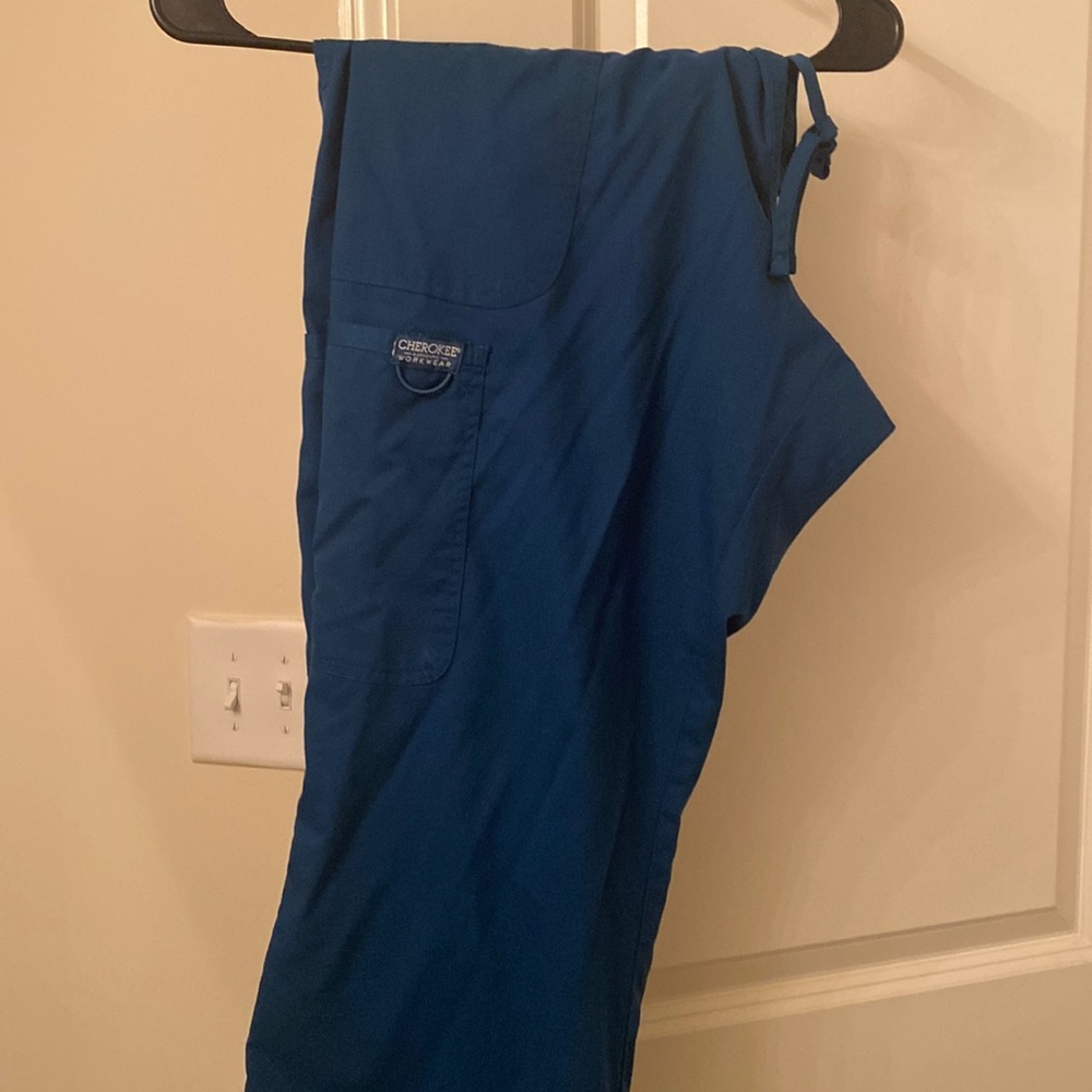Caribbean Cherokee Scrubs workwear stretch material.